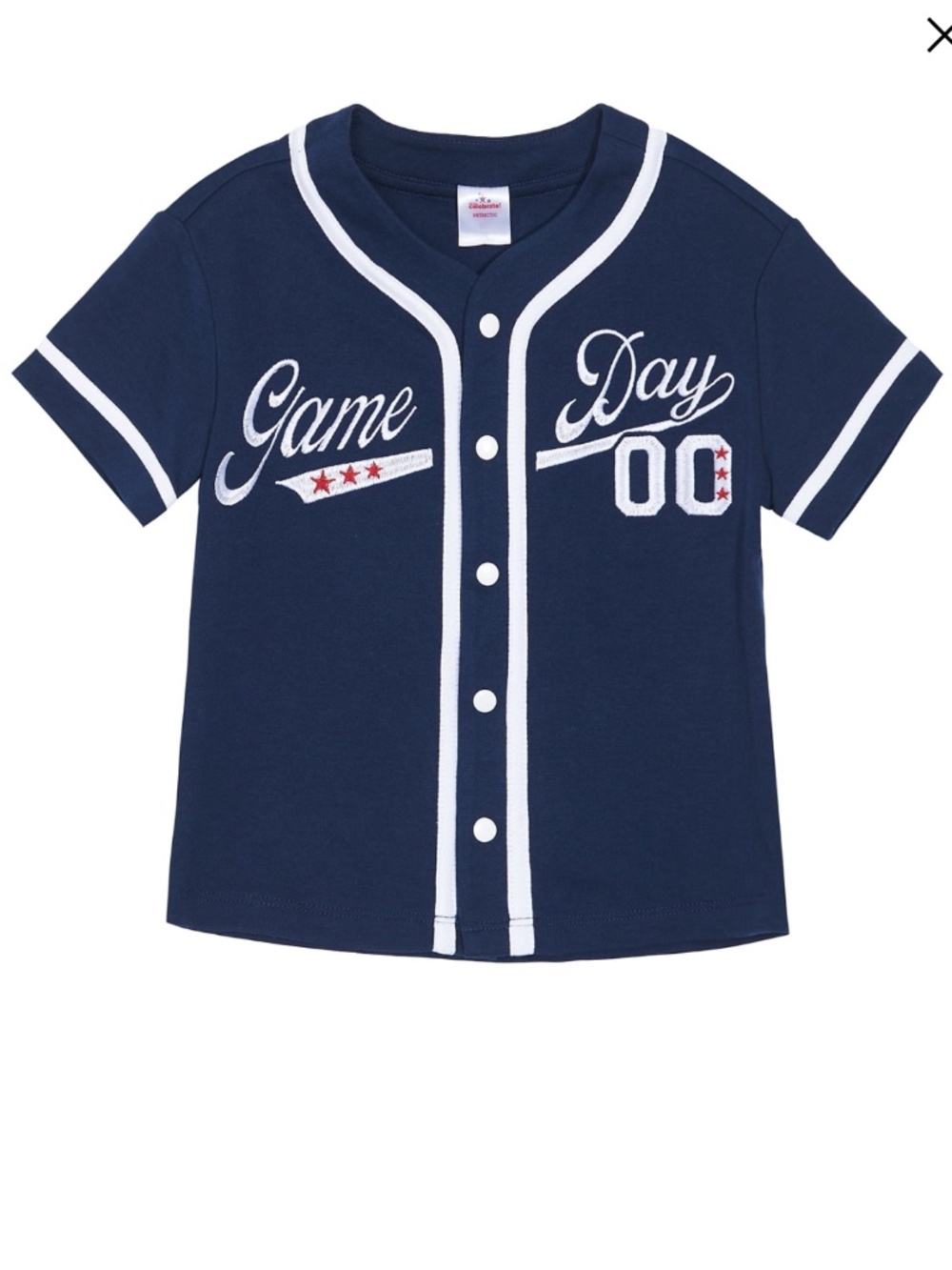 Way To Celebrate Boys Blue Cove Baseball Top Size Large NWT